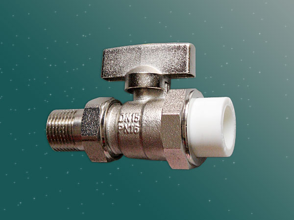 PPR双活接外丝铜球阀
